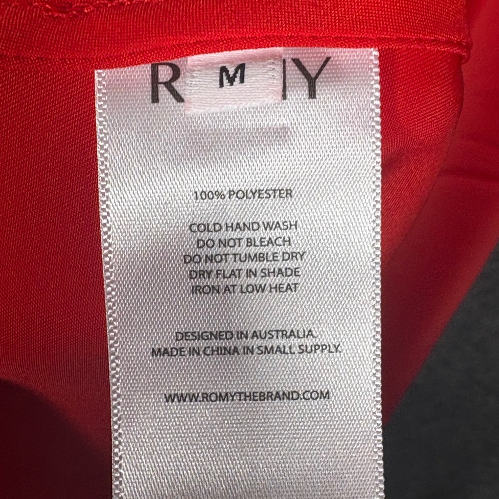 ROMY The Brand Alexis Dress Red V-Neck Ruched Bust Sleeveless Maxi Womens Medium - Picture 13 of 13